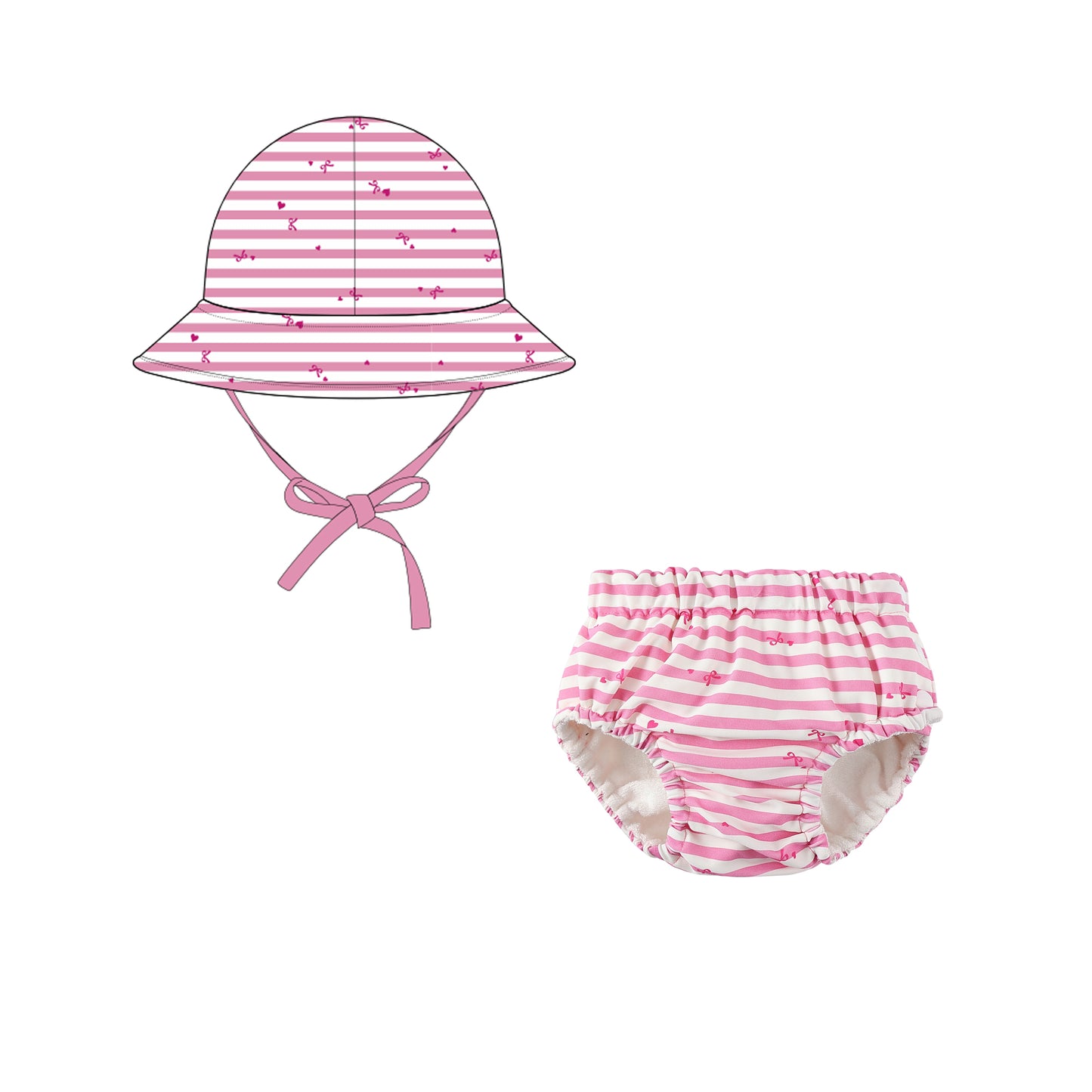 Conjunto de Baño Bebé UPF50 | Traje de Baño y Gorro Solar con Protección UV