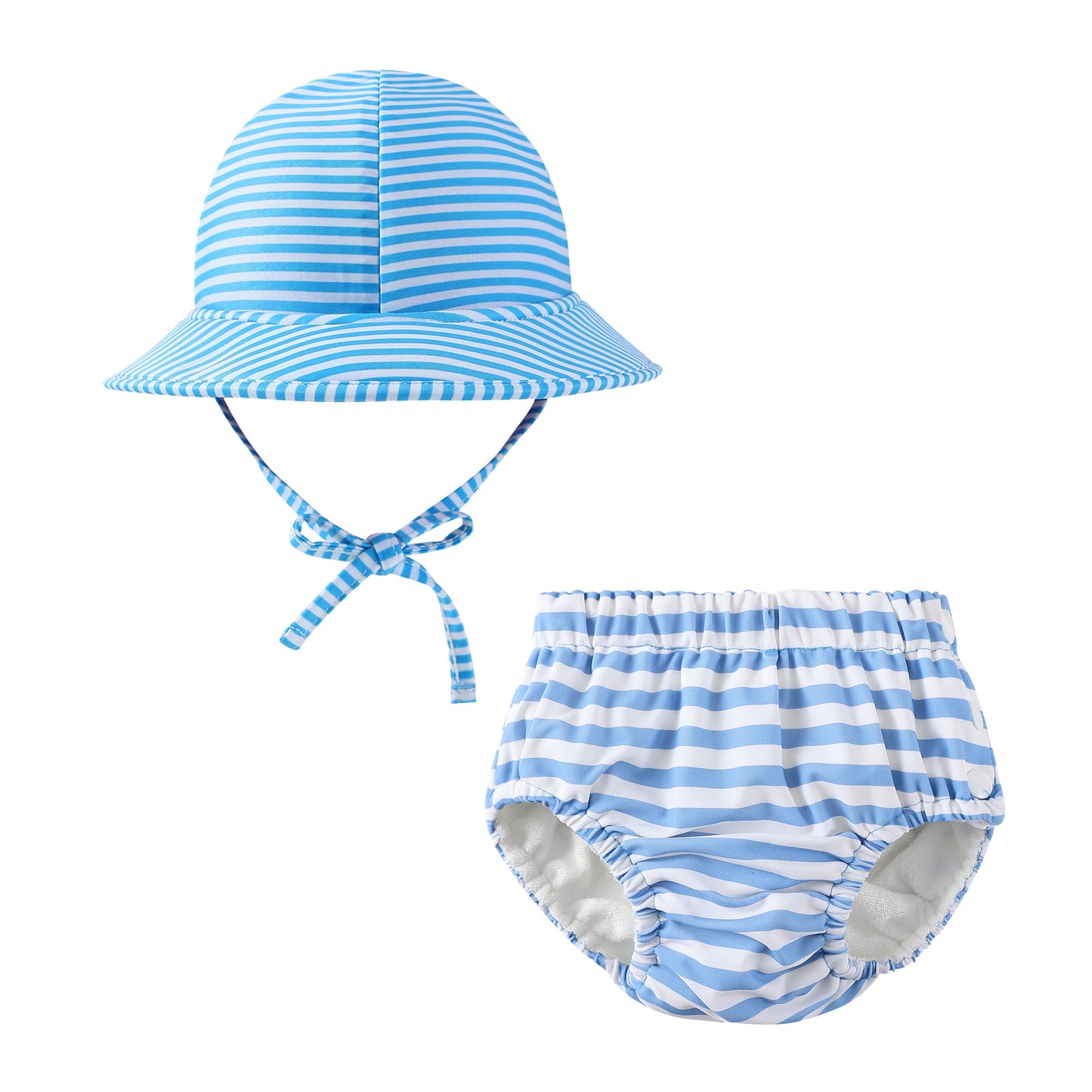 Conjunto de Baño Bebé UPF50 | Traje de Baño y Gorro Solar con Protección UV