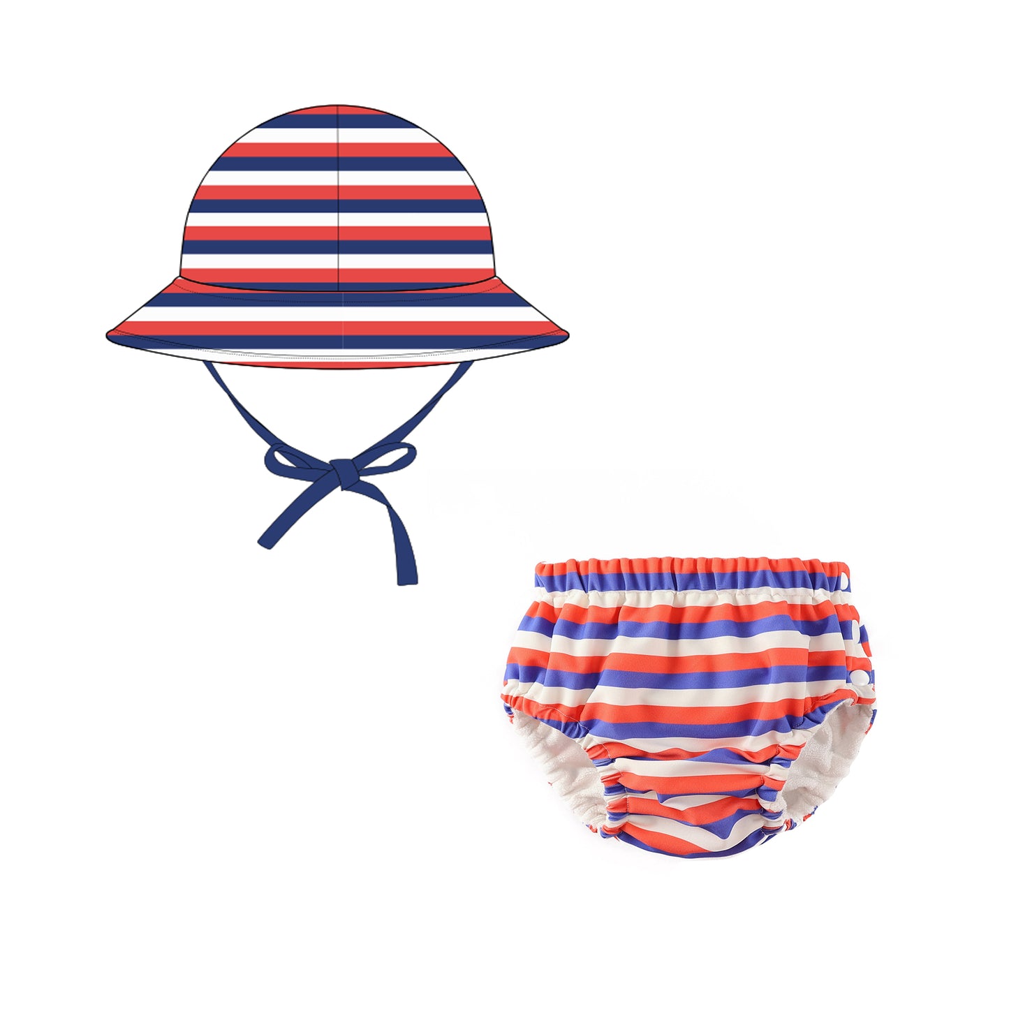 Conjunto de Baño Bebé UPF50 | Traje de Baño y Gorro Solar con Protección UV